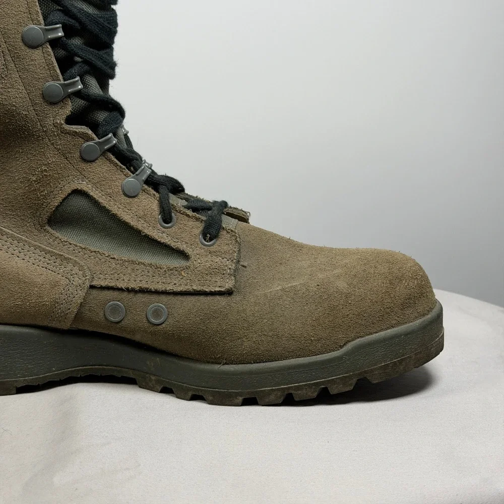 Belleville 600 ST Mens Green Steel Toe Military Combat Boots Size 13 R USA